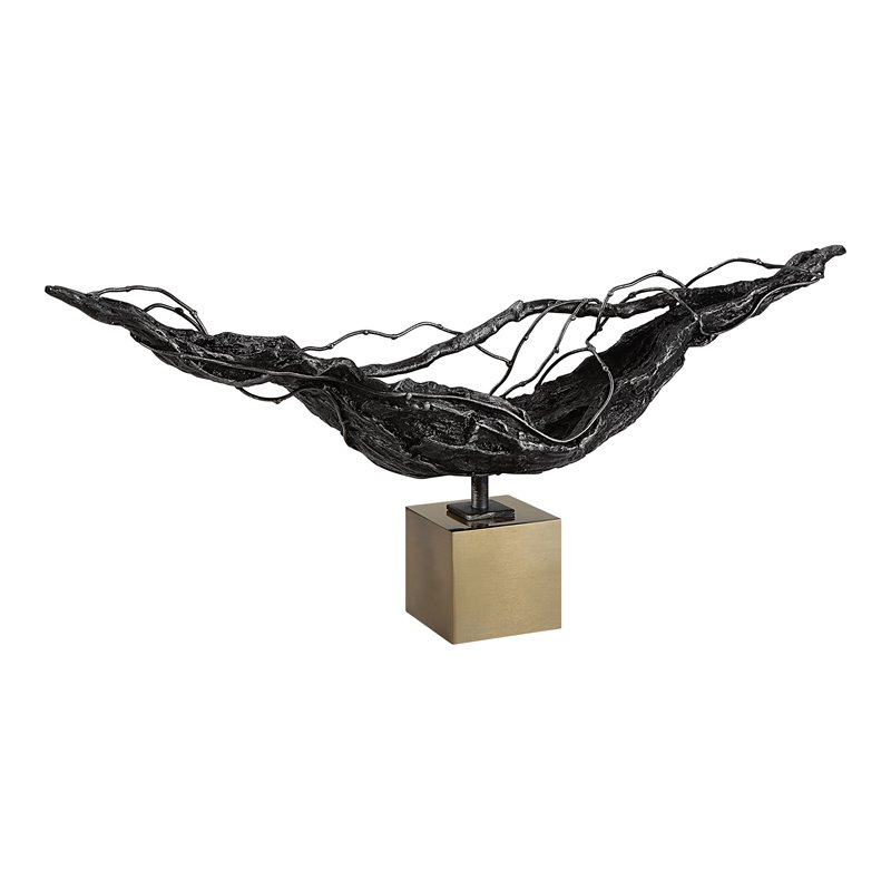 Uttermost Tranquility Cast Iron Abstract Sculpture in Brass and Bronze