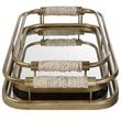 Uttermost Rosea Coastal Metal MDF and Rope Trays in Brushed Gold (Set of 2)
