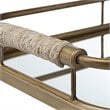 Uttermost Rosea Coastal Metal MDF and Rope Trays in Brushed Gold (Set of 2)
