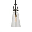 Uttermost Saugus 1-light Steel and Glass Pendant in Black and Brass