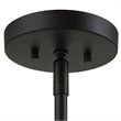 Uttermost Saugus 1-light Steel and Glass Pendant in Black and Brass
