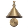 Uttermost Exeter 1-light Farmhouse Steel Adjustable Wall Sconce in Brass