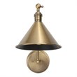 Uttermost Exeter 1-light Farmhouse Steel Adjustable Wall Sconce in Brass