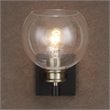 Uttermost Kent Edison 1-light Coastal Glass and Steel Sconce in Black and Brass