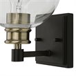 Uttermost Kent Edison 1-light Coastal Glass and Steel Sconce in Black and Brass