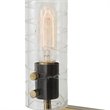 Uttermost Telesto 1-light Mid-Century Steel and Glass Sconce in Black and Brass