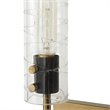 Uttermost Telesto 1-light Mid-Century Steel and Glass Sconce in Black and Brass