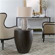 Uttermost Lark Farmhouse Style Minimalist Wooden End Table in Walnut