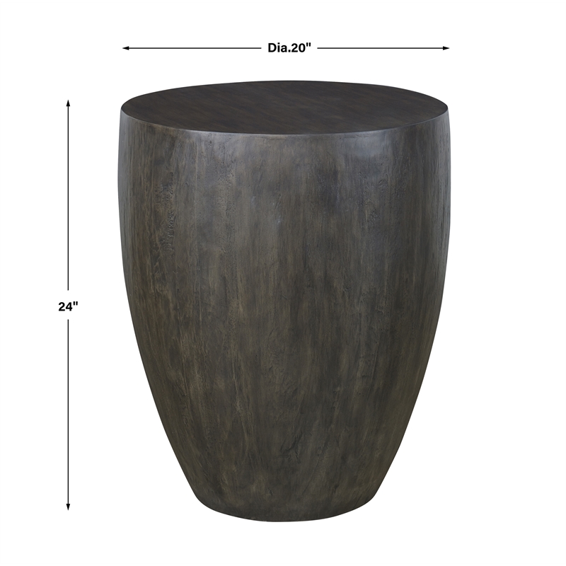 Uttermost Lark Farmhouse Style Minimalist Wooden End Table in Walnut