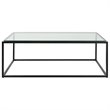 Uttermost Bravura Contemporary Iron and Tempered Glass Coffee Table in Black