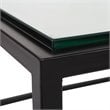 Uttermost Bravura Contemporary Iron and Tempered Glass Coffee Table in Black