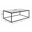 Uttermost Bravura Contemporary Iron and Tempered Glass Coffee Table in Black