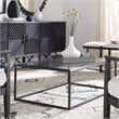 Uttermost Bravura Contemporary Iron and Tempered Glass Coffee Table in Black