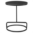 Uttermost Jessenia Contemporary Marble and Iron Accent Table in Black