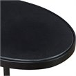 Uttermost Jessenia Contemporary Marble and Iron Accent Table in Black