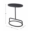 Uttermost Jessenia Contemporary Marble and Iron Accent Table in Black