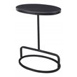 Uttermost Jessenia Contemporary Marble and Iron Accent Table in Black