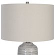 Uttermost Cyclone Contemporary Ceramic Iron and Fabric Table Lamp in Gray