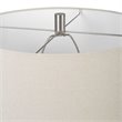 Uttermost Cyclone Contemporary Ceramic Iron and Fabric Table Lamp in Gray