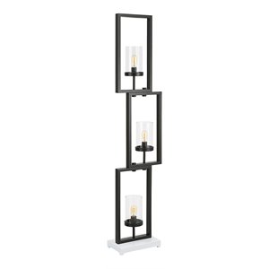 uttermost cielo contemporary steel resin and glass floor lamp in black