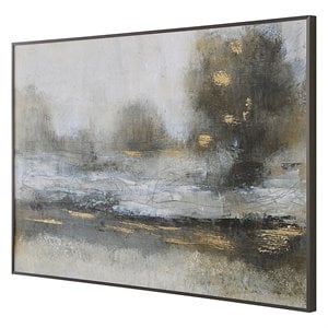 Uttermost Gilt Pine and Paper Misty Landscape Framed Print in Multi-Color