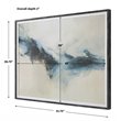 Uttermost Terra Nova Pine and Paper Abstract Framed Print in Blue/Gold
