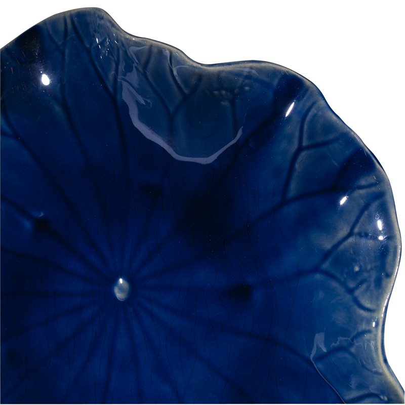 Uttermost Abella Contemporary Ceramic Wall Decor in Cobalt Blue (set of 3)