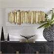 Uttermost Lev Contemporary Iron Metal Wall Decor in Antique Gold/White