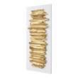 Uttermost Lev Contemporary Iron Metal Wall Decor in Antique Gold/White