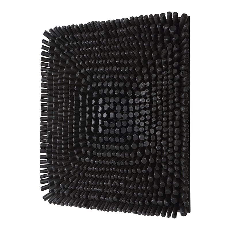 Uttermost Portside Contemporary Beech Wood and Fir Wall Panel in Satin Black