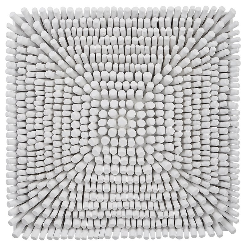 Uttermost Portside Contemporary Beech Wood and Fir Wall Panel in Matte White