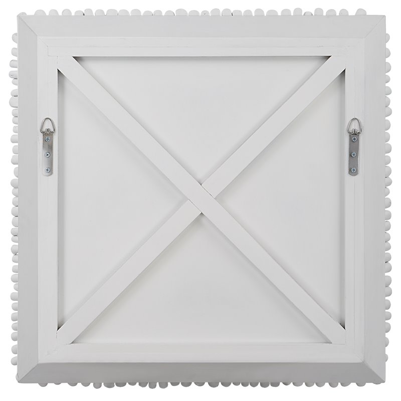 Uttermost Portside Contemporary Beech Wood and Fir Wall Panel in Matte White