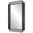 Uttermost Amherst Contemporary Iron and MDF Mirror in Matte Black