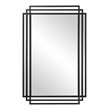 Uttermost Amherst Contemporary Iron and MDF Mirror in Matte Black