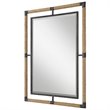 Uttermost Melville Coastal Iron Rope MDF Wood and Glass Mirror in Rust Black