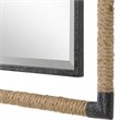 Uttermost Melville Coastal Iron Rope MDF Wood and Glass Mirror in Rust Black