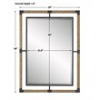 Uttermost Melville Coastal Iron Rope MDF Wood and Glass Mirror in Rust Black