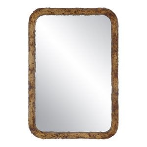 uttermost gould transitional iron and mdf vanity mirror in copper/bronze