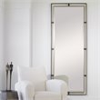 Uttermost Carrizo Transitional Iron Metal and MDF Tall Mirror in Bronze/Gold