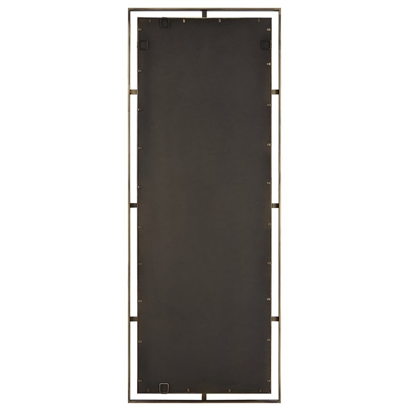 Uttermost Carrizo Transitional Iron Metal and MDF Tall Mirror in Bronze/Gold