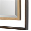 Uttermost Carrizo Transitional Iron Metal and MDF Tall Mirror in Bronze/Gold