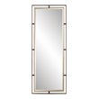 Uttermost Carrizo Transitional Iron Metal and MDF Tall Mirror in Bronze/Gold