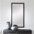Uttermost Dandridge Contemporary Iron and MDF Mirror in Matte Black/Silver