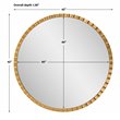 Uttermost Dandridge Round Contemporary Iron and MDF Mirror in Gold