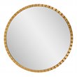 Uttermost Dandridge Round Contemporary Iron and MDF Mirror in Gold