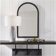 Uttermost Dandridge Contemporary Iron and MDF Arch Mirror in Matte Black/Silver