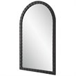 Uttermost Dandridge Contemporary Iron and MDF Arch Mirror in Matte Black/Silver
