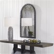 Uttermost Dandridge Contemporary Iron and MDF Arch Mirror in Matte Black/Silver