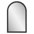 Uttermost Dandridge Contemporary Iron and MDF Arch Mirror in Matte Black/Silver