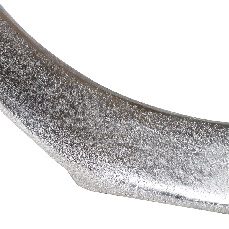 Uttermost Orbits Contemporary Aluminum Ring Sculptures in Nickel (Set of 2)